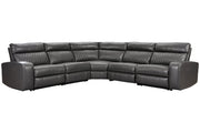 Samperstone Gray 5 - Piece Power Reclining Sectional - Lara FurniturePower Reclining Sectional
