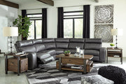 Samperstone Gray 5 - Piece Power Reclining Sectional - Lara FurniturePower Reclining Sectional