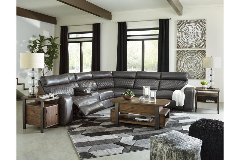 Samperstone Gray 6 - Piece Power Reclining Sectional - Lara FurniturePower Reclining Sectional