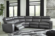 Samperstone Gray LAF Power Reclining Sectional - Gate FurnitureSectional