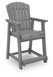 Sanctuary Beach Dark Gray Outdoor Counter Height Bar Stool (Set of 2) - PCP227-124