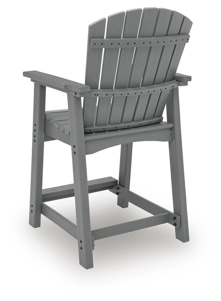Sanctuary Beach Dark Gray Outdoor Counter Height Bar Stool (Set of 2) - PCP227-124