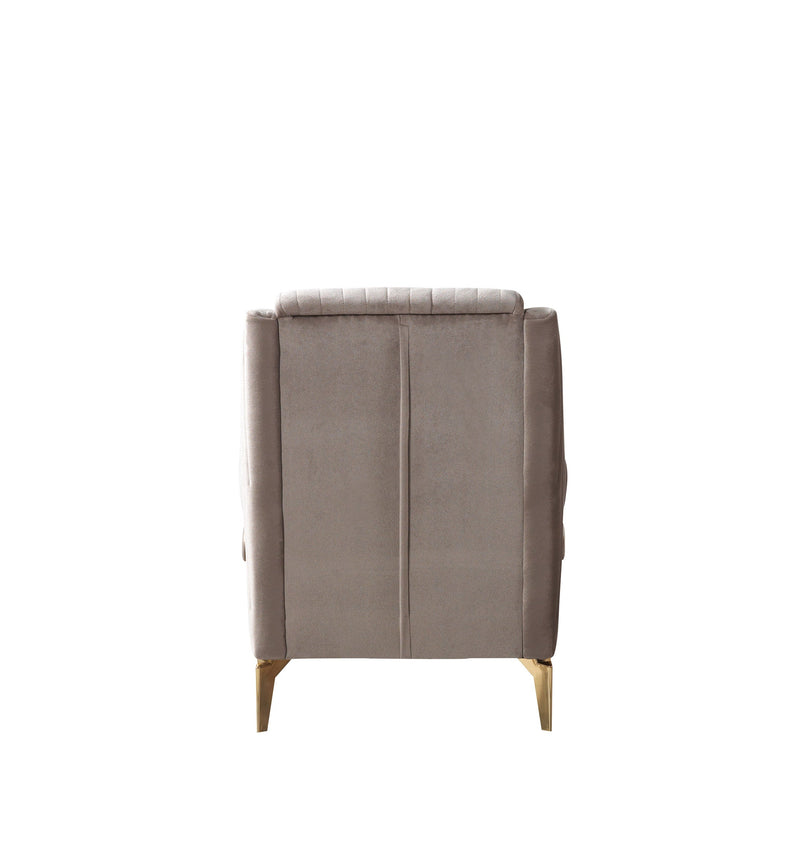 Sandra Coffee Velvet Chair - SANDRACOFFEE-CHAIR