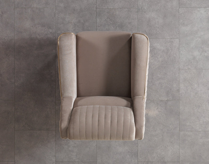 Sandra Coffee Velvet Chair - SANDRACOFFEE-CHAIR