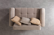Sandra Coffee Velvet Loveseat 64.5" - SANDRACOFFEE-L