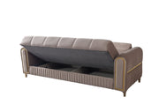 Sandra Coffee Velvet Sofa 88" & Loveseat 64" - SANDRACOFFEE-SL