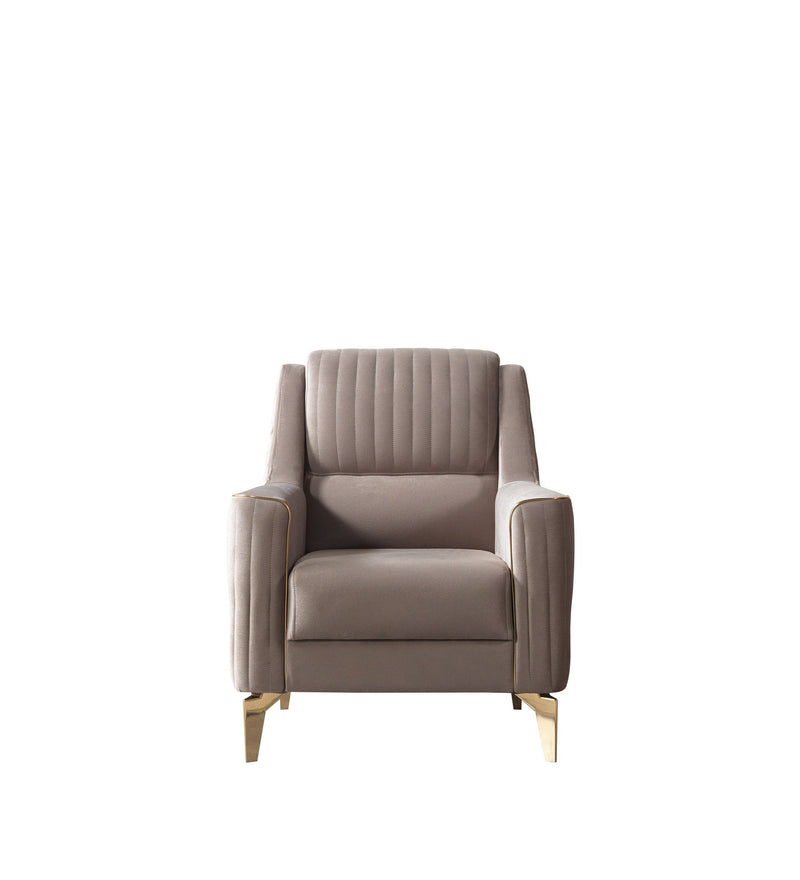 Sandra Coffee Velvet Sofa 88" & Loveseat 64" - SANDRACOFFEE-SL
