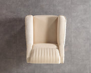 Sandra Ivory Velvet Chair - SANDRAIVORY-CHAIR
