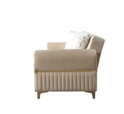 Sandra Ivory Velvet Sofa 88" & Loveseat 64" - SANDRAIVORY-SL
