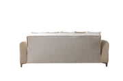 Sandra Ivory Velvet Sofabed 88" - SANDRAIVORY-S