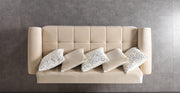 Sandra Ivory Velvet Sofabed 88" - SANDRAIVORY-S