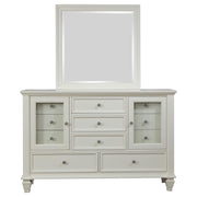 Sandy Beach 11-drawer Dresser with Mirror Cream White - 201303M