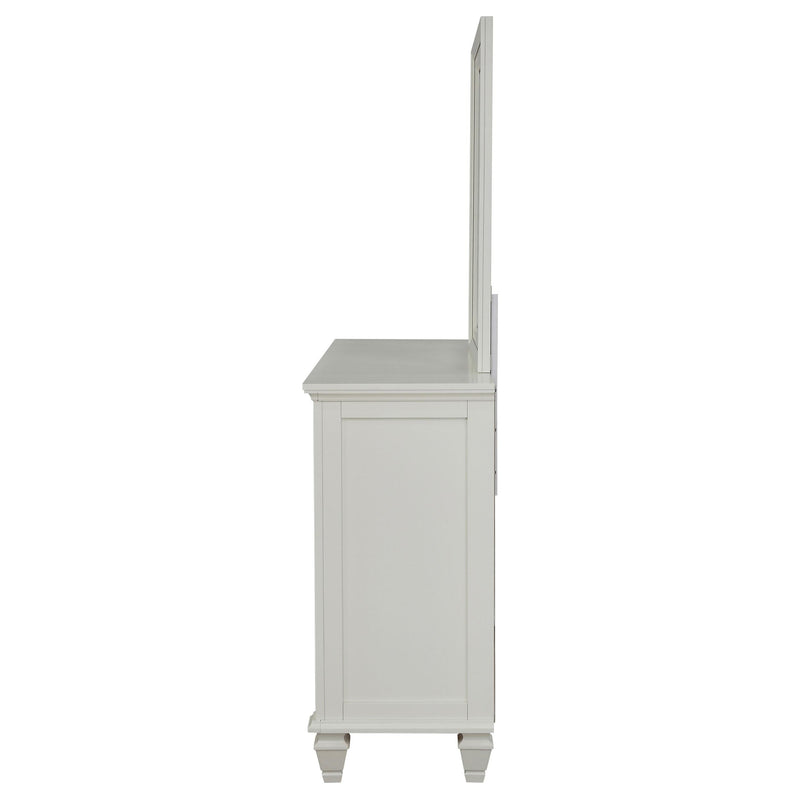 Sandy Beach 11-drawer Dresser with Mirror Cream White - 201303M