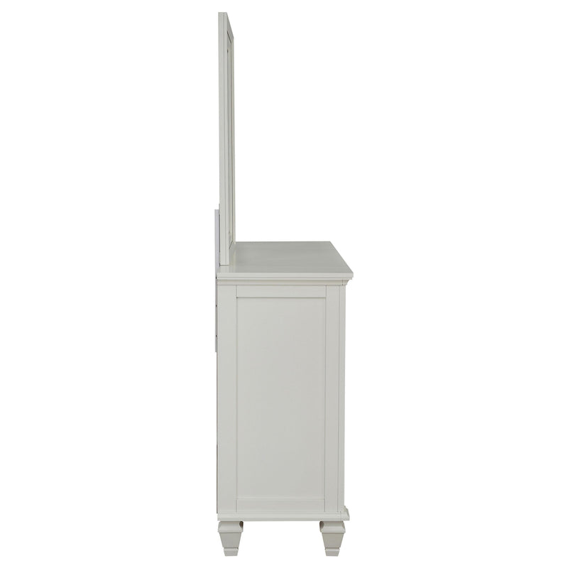 Sandy Beach 11-drawer Dresser with Mirror Cream White - 201303M