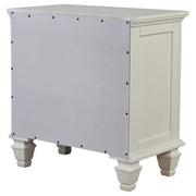 Sandy Beach 3-drawer Nightstand Cream White - 201302