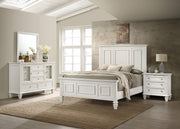 Sandy Beach 4-piece California King Bedroom Set Cream White - 201301KWN-S4