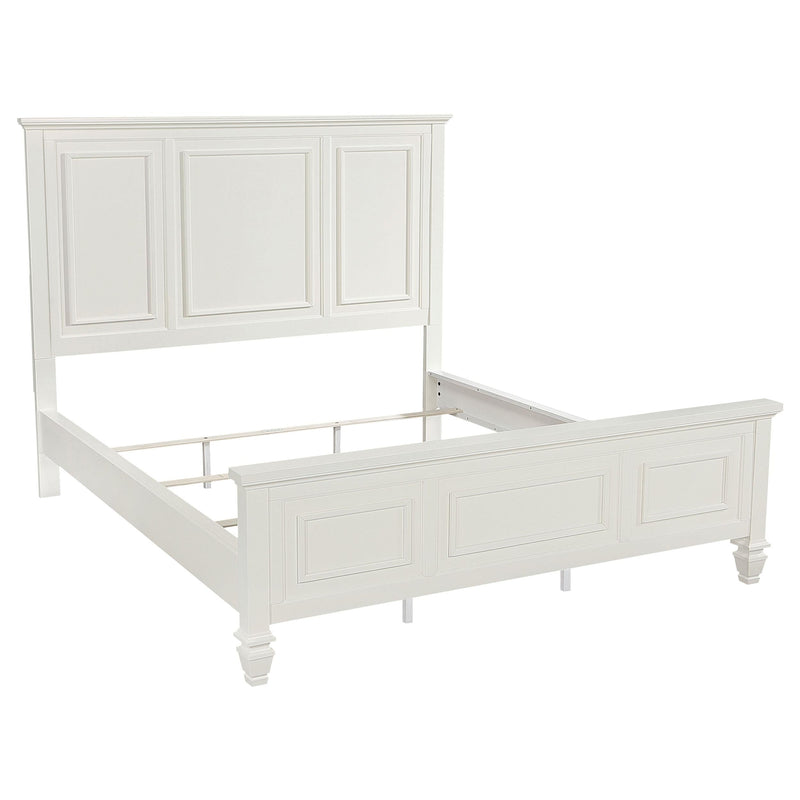 Sandy Beach 4-piece California King Bedroom Set Cream White - 201301KWN-S4