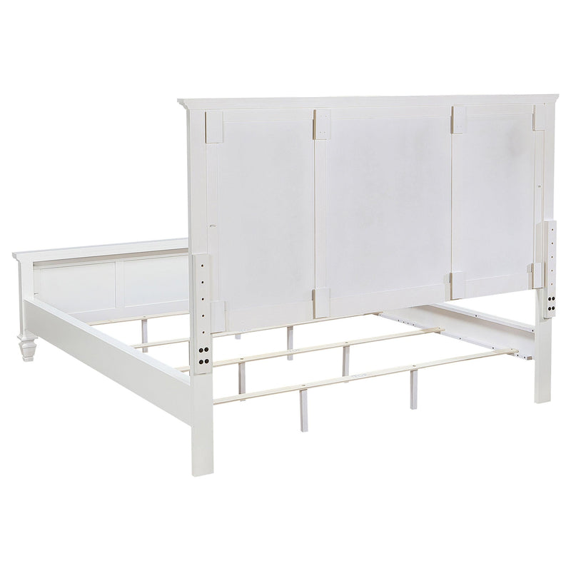 Sandy Beach 4-piece California King Bedroom Set Cream White - 201301KWN-S4