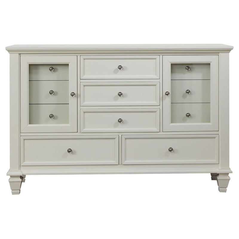 Sandy Beach 4-piece California King Bedroom Set Cream White - 201301KWN-S4