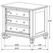 Sandy Beach 4-piece Eastern King Bedroom Set Cream White - 201301KEN-S4