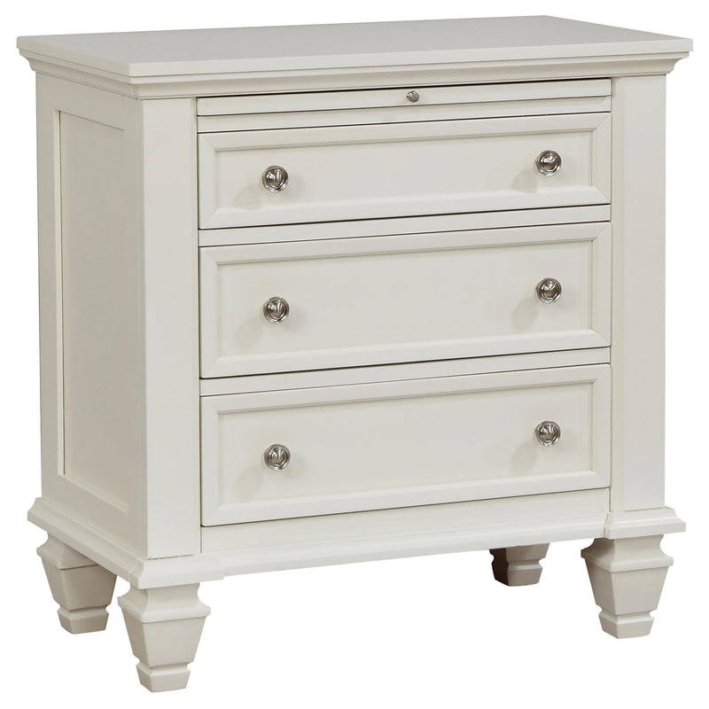 Sandy Beach 4-piece Eastern King Bedroom Set Cream White - 201301KEN-S4