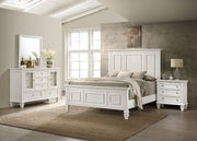 Sandy Beach 4-piece Queen Bedroom Set Cream White - 201301Q-S4