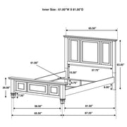 Sandy Beach 4-piece Queen Bedroom Set Cream White - 201301Q-S4