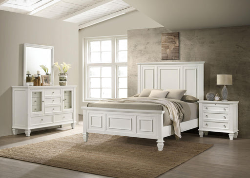 Sandy Beach 4-piece Queen Bedroom Set Cream White - 201301Q-S4