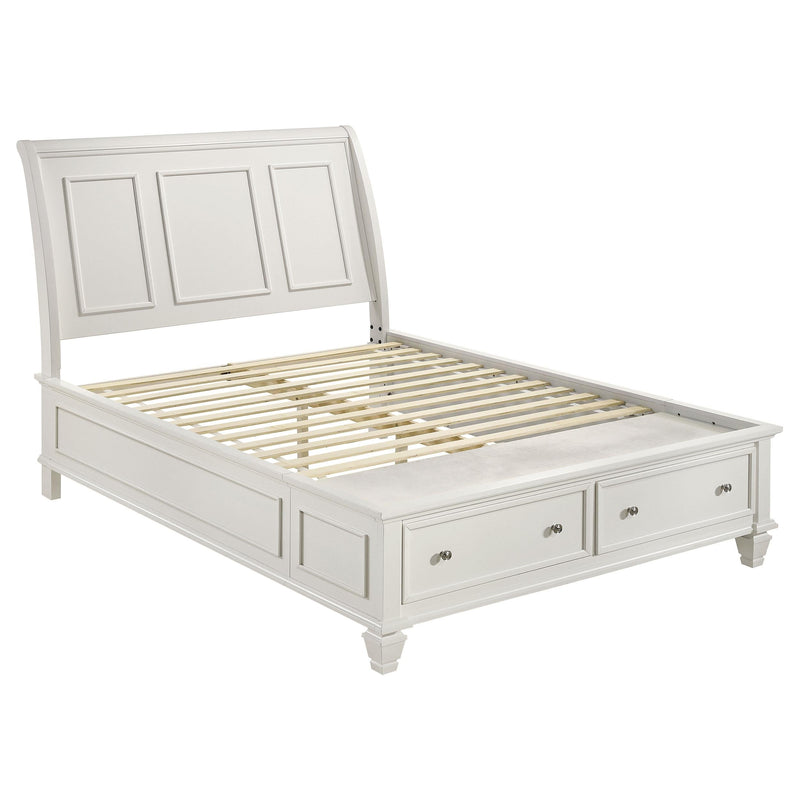 Sandy Beach 4-piece Queen Bedroom Set Cream White - 201309Q-S4