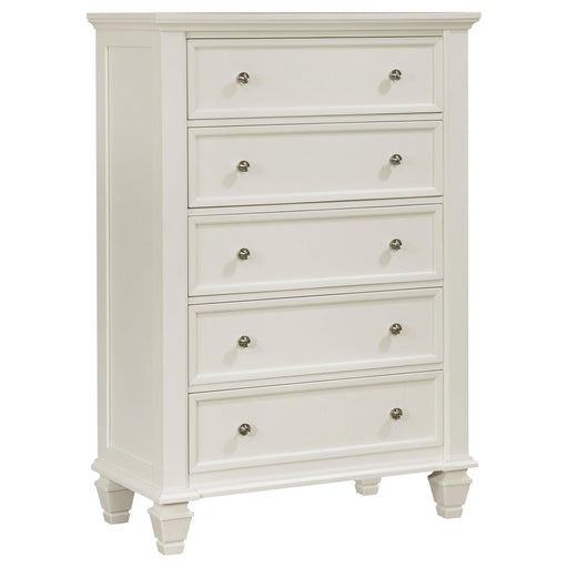 Sandy Beach 5-drawer Bedroom Chest Cream White - 201305
