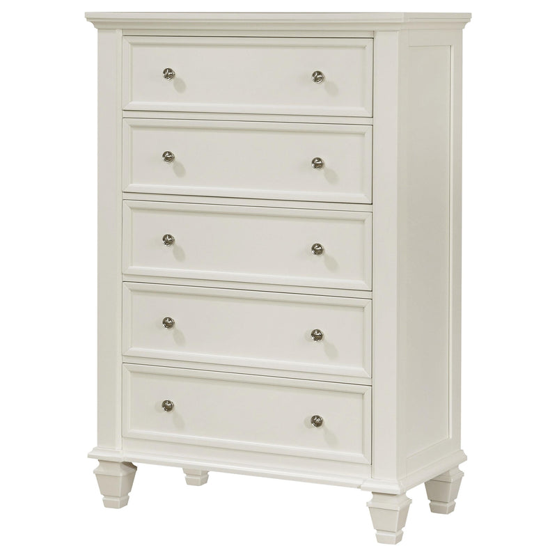 Sandy Beach 5-drawer Bedroom Chest Cream White - 201305