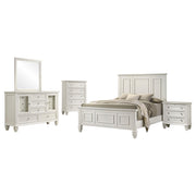 Sandy Beach 5-piece California King Bedroom Set Cream White - 201301KWN-S5