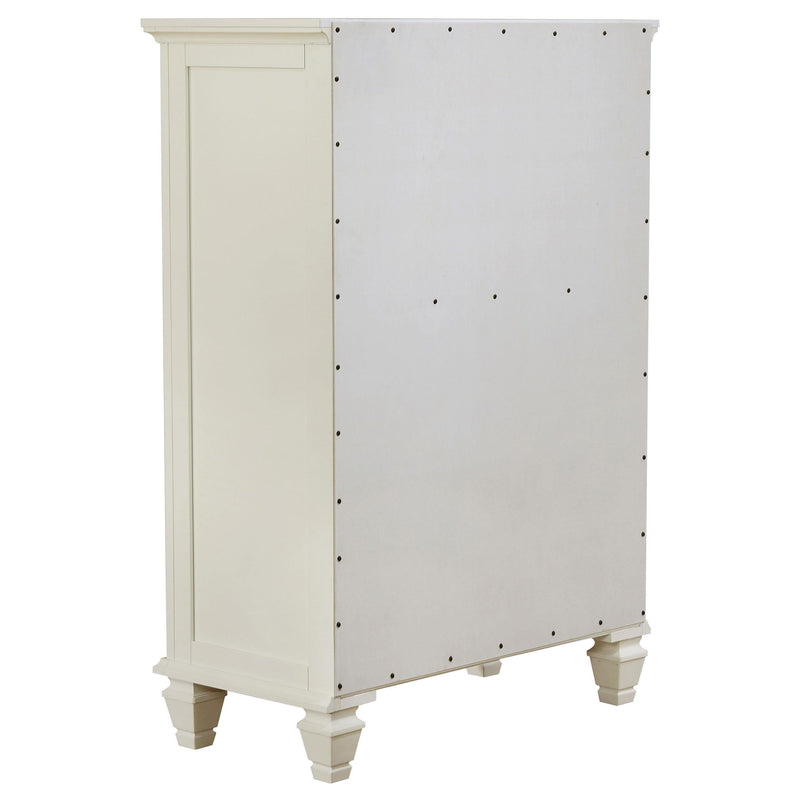 Sandy Beach 5-piece Eastern King Bedroom Set Cream White - 201301KEN-S5