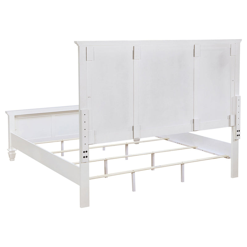 Sandy Beach 5-piece Eastern King Bedroom Set Cream White - 201301KEN-S5