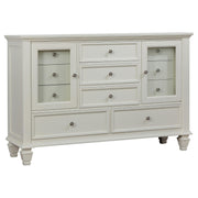 Sandy Beach 5-piece Queen Bedroom Set Cream White - 201301Q-S5