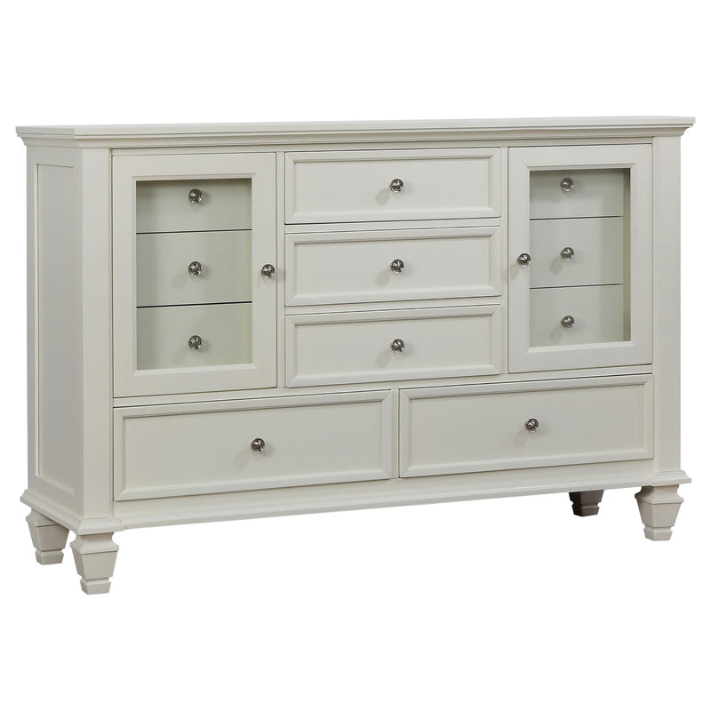 Sandy Beach 5-piece Queen Bedroom Set Cream White - 201301Q-S5