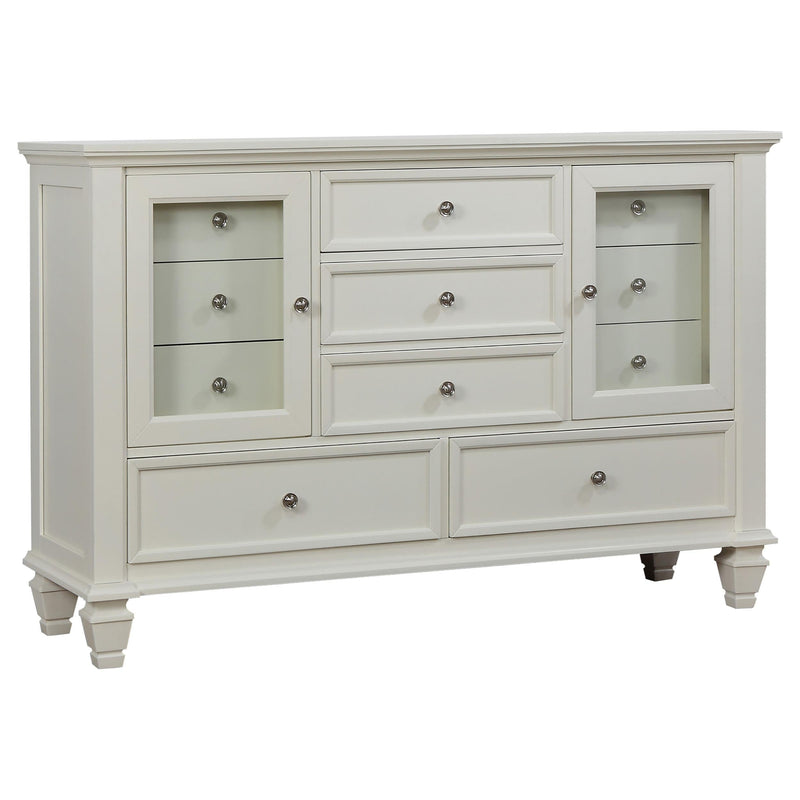 Sandy Beach 5-piece Queen Bedroom Set Cream White - 201309Q-S5