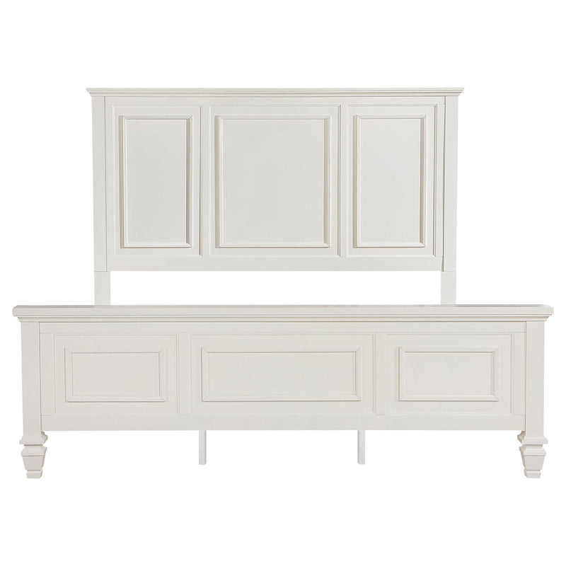 Sandy Beach 63-inch California King Panel Bed Cream White - 201301KWN