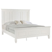 Sandy Beach 63-inch Eastern King Wood Panel Bed Cream White - 201301KEN