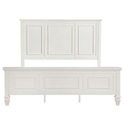Sandy Beach 63-inch Eastern King Wood Panel Bed Cream White - 201301KEN
