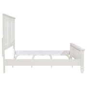Sandy Beach 63-inch Eastern King Wood Panel Bed Cream White - 201301KEN