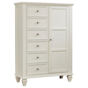 Sandy Beach 8-drawer Door Chest Cream White - 201308