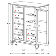 Sandy Beach 8-drawer Door Chest Cream White - 201308