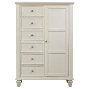 Sandy Beach 8-drawer Door Chest Cream White - 201308