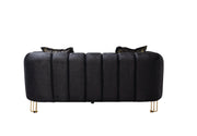Santana Black Velvet Sofa & Loveseat [ETA: 5/16] - Lara FurnitureLiving Room Set