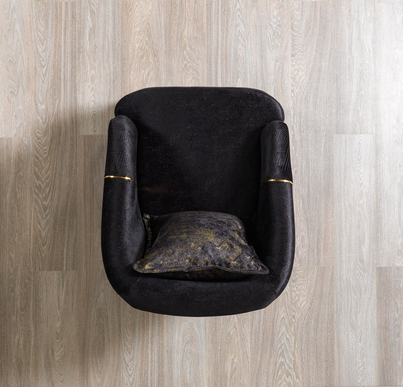 Santana Black Velvet Sofa & Loveseat [ETA: 5/16] - Lara FurnitureLiving Room Set