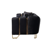 Santana Black Velvet Sofa & Loveseat [ETA: 5/16] - Lara FurnitureLiving Room Set