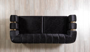 Santana Black Velvet Sofa & Loveseat [ETA: 5/16] - Lara FurnitureLiving Room Set