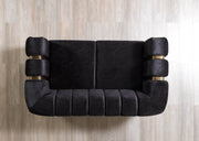 Santana Black Velvet Sofa & Loveseat [ETA: 5/16] - Lara FurnitureLiving Room Set