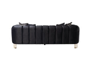 Santana Black Velvet Sofa & Loveseat [ETA: 5/16] - Lara FurnitureLiving Room Set